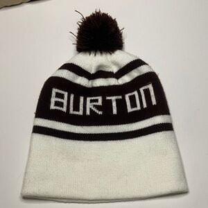 Burton Brown and White Knit Beanie